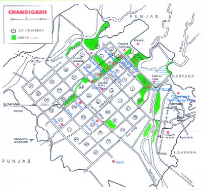 Sectors 48 to 63 missing from this official map of the tourism department