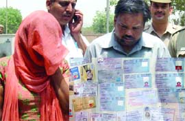 The accused in police custody.