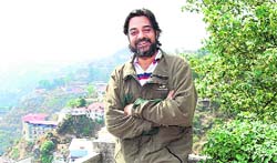Actor Chandrachud Singh in Mussoorie on Friday.