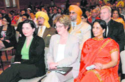 Members of the Indian community in Canada gathered in Parliament to celebrate the birth anniversary of the Khalsa