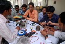 A training programme being conducted by the North India Technical Consultancy Organisation (NITCON) in Bathinda. 