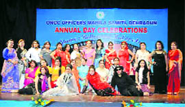 Participants at a fashion show held by the ONGC Officers Mahila Samiti in Dehradun on Sunday.