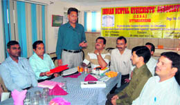 A meeting of the Indian Dental Hygienists Association, Uttarakhand, underway in Dehradun on Sunday. A Tribune photograph
