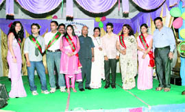 Students and faculty at a farewell funcion of Law College, Premnager, near Dehradun, on Monday. A Tribune photograph