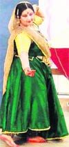 Kathak dancer Nandini Singh gives a performance at a Gurgaon school.