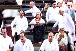  Opposiiton MPs disrupt proceedings in Lok Sabha on Monday