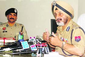 State DGP Paramdeep Singh Gill addresses mediapersons in Amritsar