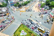 A view of BMC Chowk in Jalandhar.