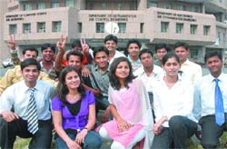 Students of the Dr B.R. Ambedkar National Institute of Technology all smiles after bagging placements in top companies. 
