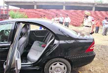 The scene of the crime in Ludhiana on Thursday.