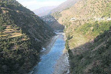 The Tons river in Uttarkashi district. A Tribune photograph