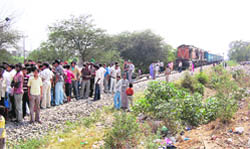 Protesters lay seize to railway track against police inaction in Ludhiana 