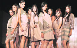 Models at the annual fashion show in Ludhiana.