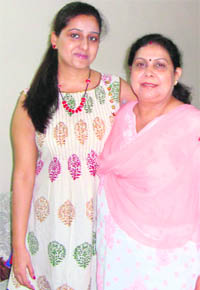 Neelima Malhotra with mom