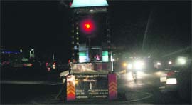 Non-functional streetlights pose danger in Mohali.