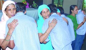 Children of Prayas, an observation home for boys, celebrate Mothers Day with their parents in New Delhi