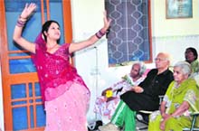 A dance performance organised by the Uttarakhand Mahila Association for inmates of Prem Dham, an oldage home, on Mothers Day, in Dehradun on Sunday.