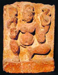 A sculpture of Mother Goddess at an exhibition in Kurukshetra