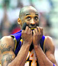 Los Angeles Lakers Kobe Bryant during the first half against the Utah Jazz during Game 3 of their NBA Western Conference semifinal playoff series in Salt Lake City on Saturday