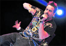 Jazzy B performs during a musical nite at the Sutlej Club in Ludhiana on Sunday