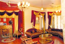 Formal living room in golden