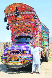 Pramod Pushkarna is fascinated by the ornate Pakistani trucks