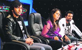 Judges of a dance reality show  Terence Lewis, Geeta Kapoor and Remo DSouza