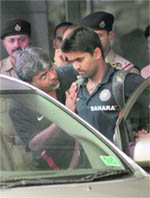 Vinay Kumar at Mumbai International Airport on Friday as Team India returns from West Indies after participating in 