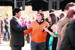 Gurinder Chadha on the sets of Its a Wonderful AfterLife