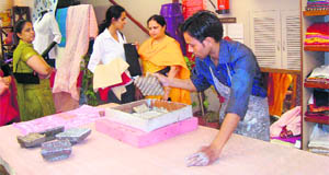 Block printing workshop at Fabindia stores