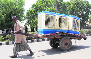 With a rise in the mercury, the demand for coolers has increased in Karnal. 