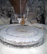 A Gharaat or flour mill run by recycling of canal water functioning near village Gaddandob on the Abohar canal.