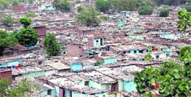 A birds eyeview of the illegal Colony No 5.