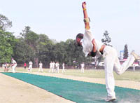 Trials of the u-19 team for Dehradun district being held during the Summer Cricket Festival in Dehradun