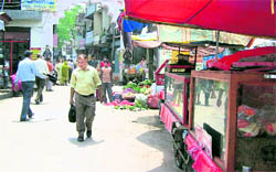 A structure raised on encroached land in Hamirpur bazaar