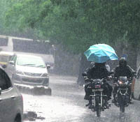 Heavy rain lashed Chennai on Wednesday as cyclone Laila hit the coast.