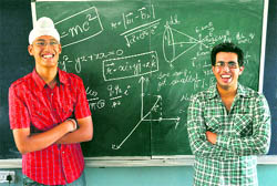 Manroop (left) and Sonaal Bhanot from BCM Arya Model School, Shastri Nagar, joint toppers in the non-medical stream of the CBSE Class XII exam