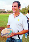 Indian rugby captain Nasser Hussain