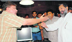 Haryana DGP Ranjiv Dalal and Ambala Cantt MLA Anil Vij engaged in a heated argument at the police headquarters in Panchkula on Thursday.