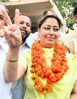 Jasbir Kaur, Municipal Councillor from Mussoorie, who won the DPC election.