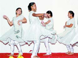 Students of the Army College of Nursing present a cultural programme on the annual day of the college in Jalandhar cantonment.