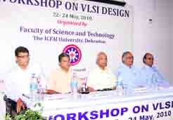 Speakers at a workshop at ICFAI University, Dehradun, on Saturday.