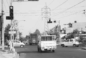 Motorists seen jumping the traffic light of Sectors 61 and 70, Mohali, on Sunday.