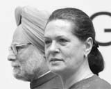 Manmohan Singh and Sonia Gandhi
