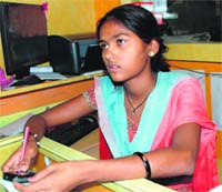 Pushpa Kumari, who scored 87.41 per cent marks in the senior secondary examination in Panchkula