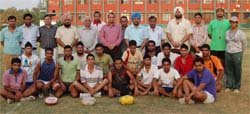 Players at the rugby camp in Bathinda.