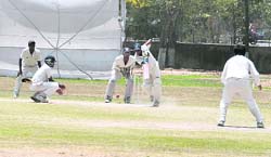 A match in progress between Ludhiana and Kapurthla at Punjab Agricultural University in Ludhiana on Wednesday.