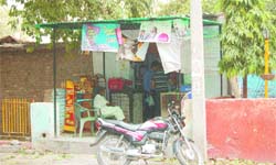 A booth that has come up in a green belt just on the back of the residence of the Mayor of Amritsar in Ward 51.
