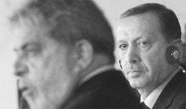 Seizing opportunities: Brazils President Lula da Silva (left) with Turkeys Prime Minister Tayyip Erdogan.  Reuters