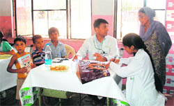 Doctors at the health camp